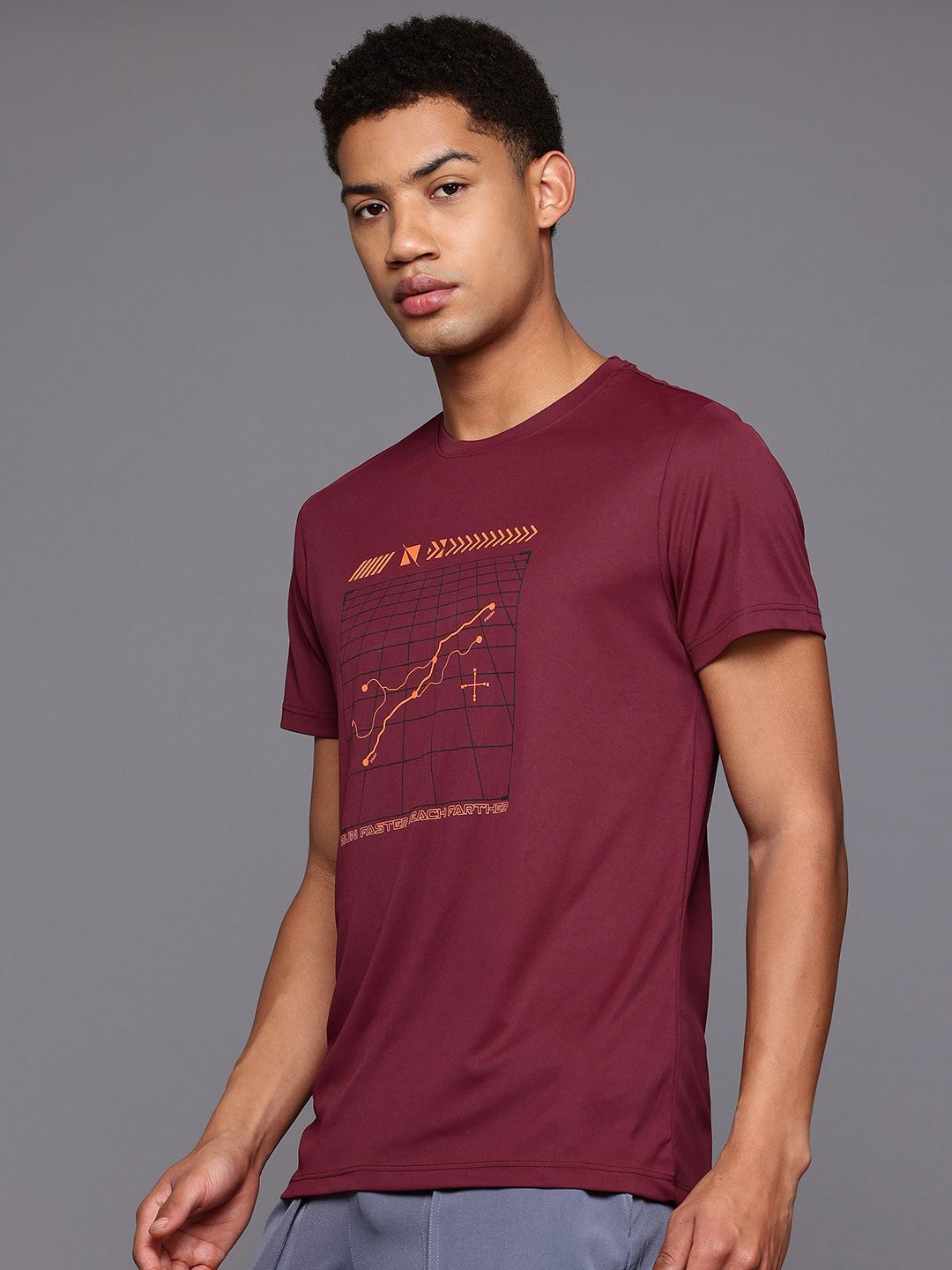 HRX by Hrithik Roshan Conversational Printed Rapid-Dry Running T-shirt