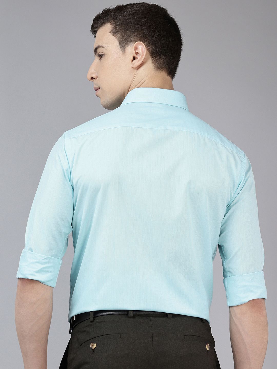 Park Avenue Slim Fit Textured Self Design Formal Shirt