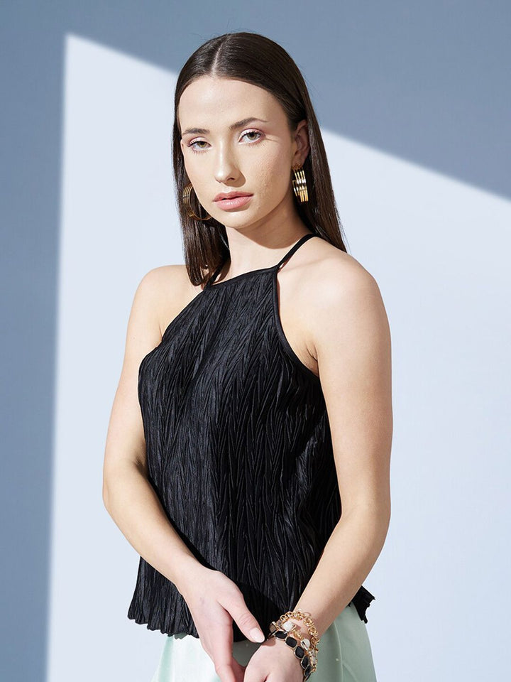 STREET 9 Black Shoulder Straps Top