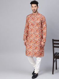 SOJANYA Lelaki Multicolored Printed Straight Kurta