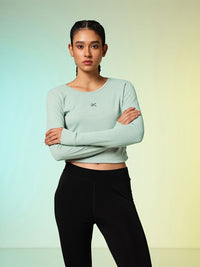 HRX by Hrithik Roshan New Era Story Rapid-Dry Cut Out Running Crop T-shirt
