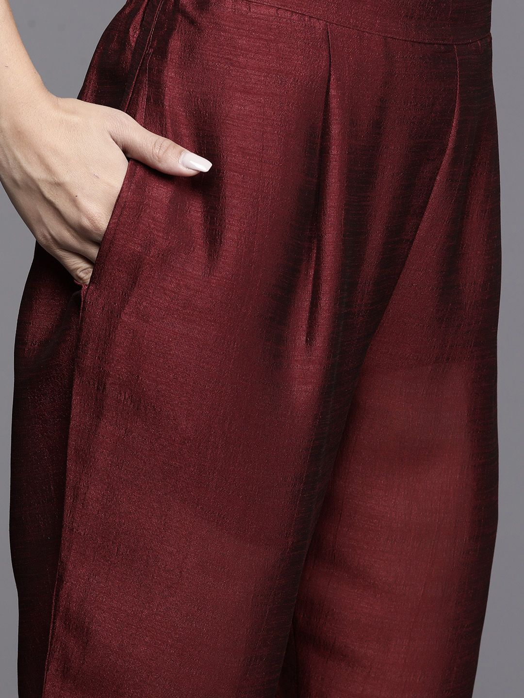 Libas Ethnic Motifs Embroidered Regular Sequinned Kurta with Trousers & Dupatta