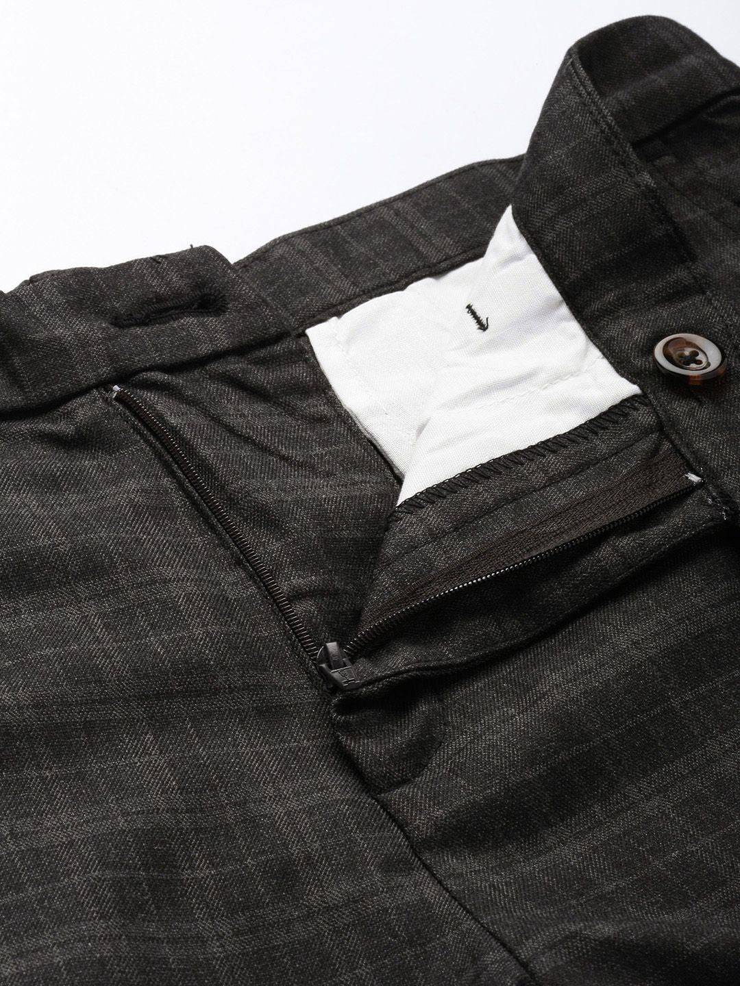 The Indian Garage Co Self Design Regular Fit Chinos Trousers