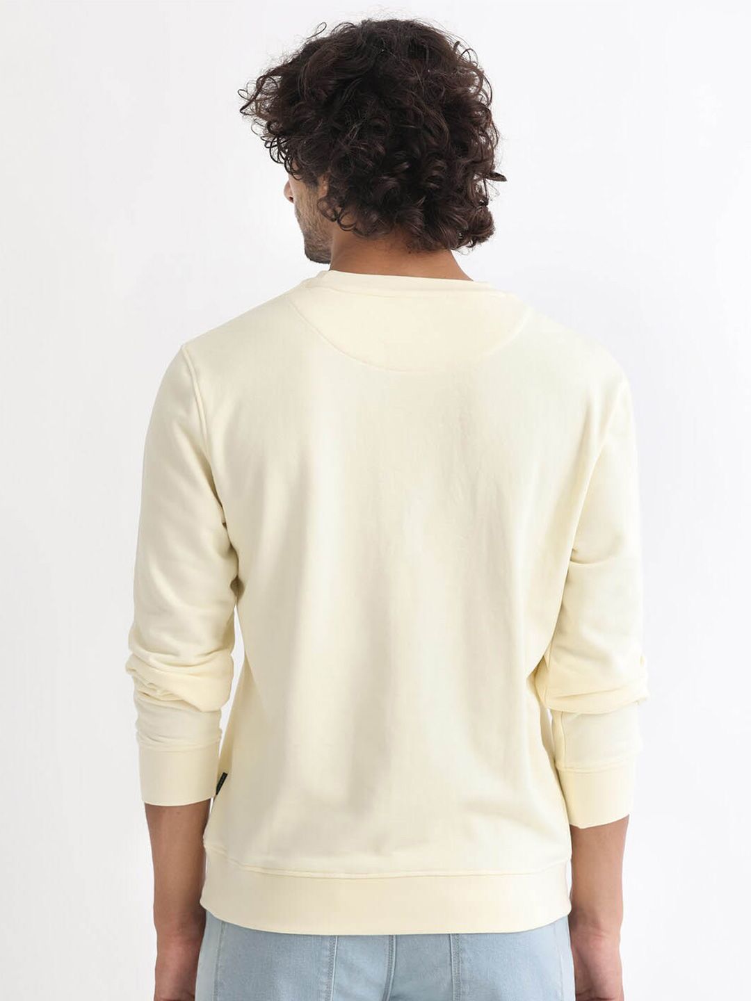 RARE RABBIT Men Bermann Graphic Print Logo Sweatshirt