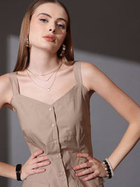 STREET 9 Shoulder Straps Sleeveless Cotton Top