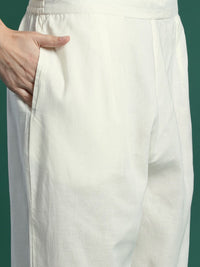 Indo Era Floral Printed Regular Pure Cotton Kurta with Trousers & Dupatta