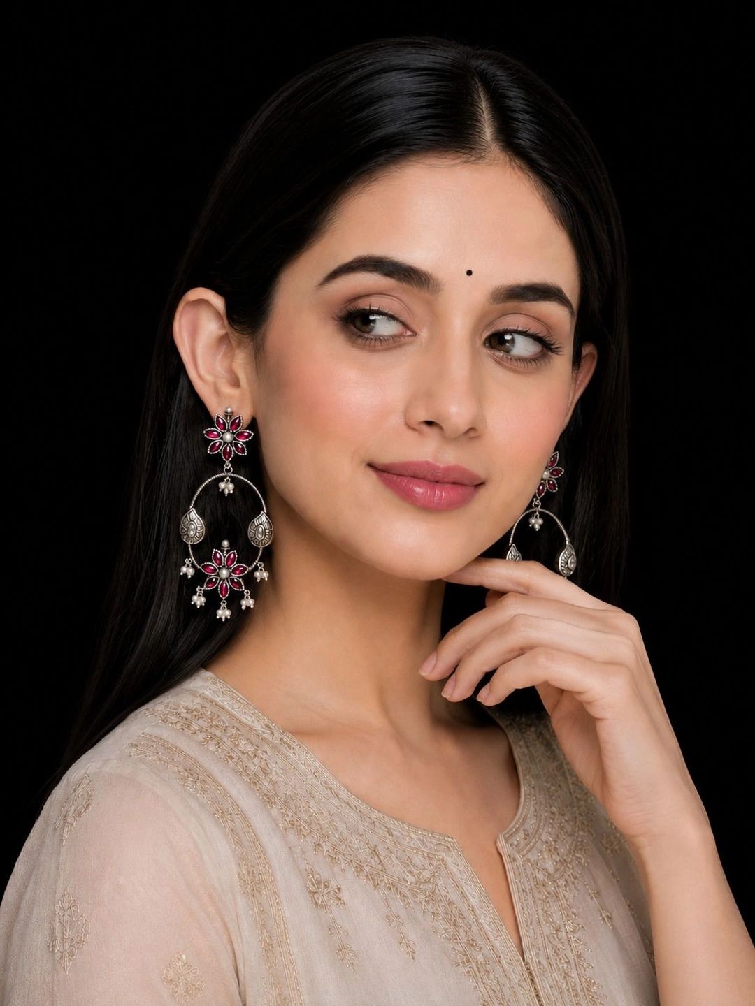 PANASH Circular Chandbalis Earrings