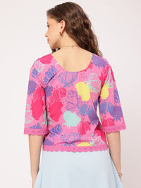 DressBerry Floral Fever Schiffli Detail Top