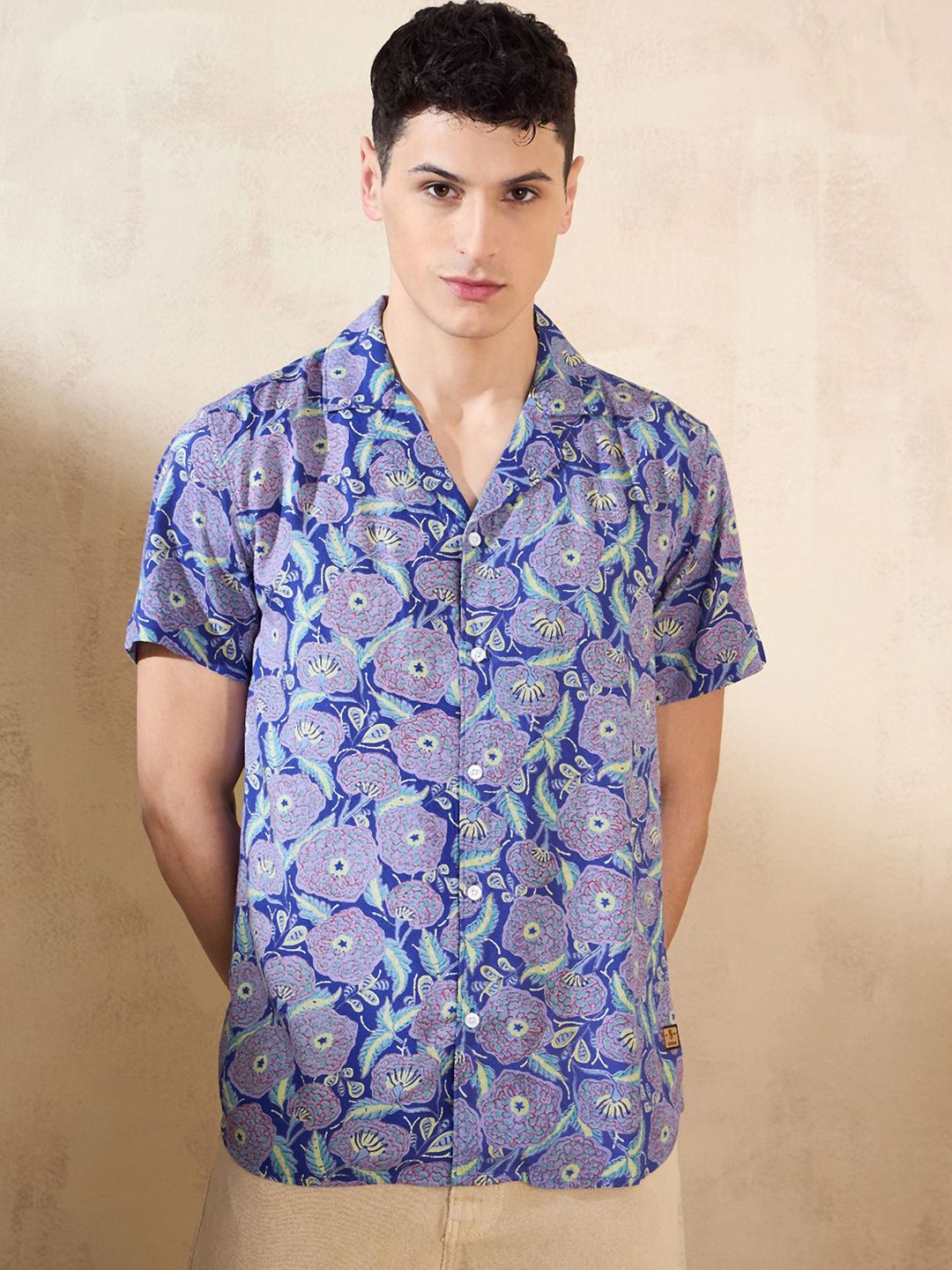 DENNISON Floral Printed Oversized Casual Shirt
