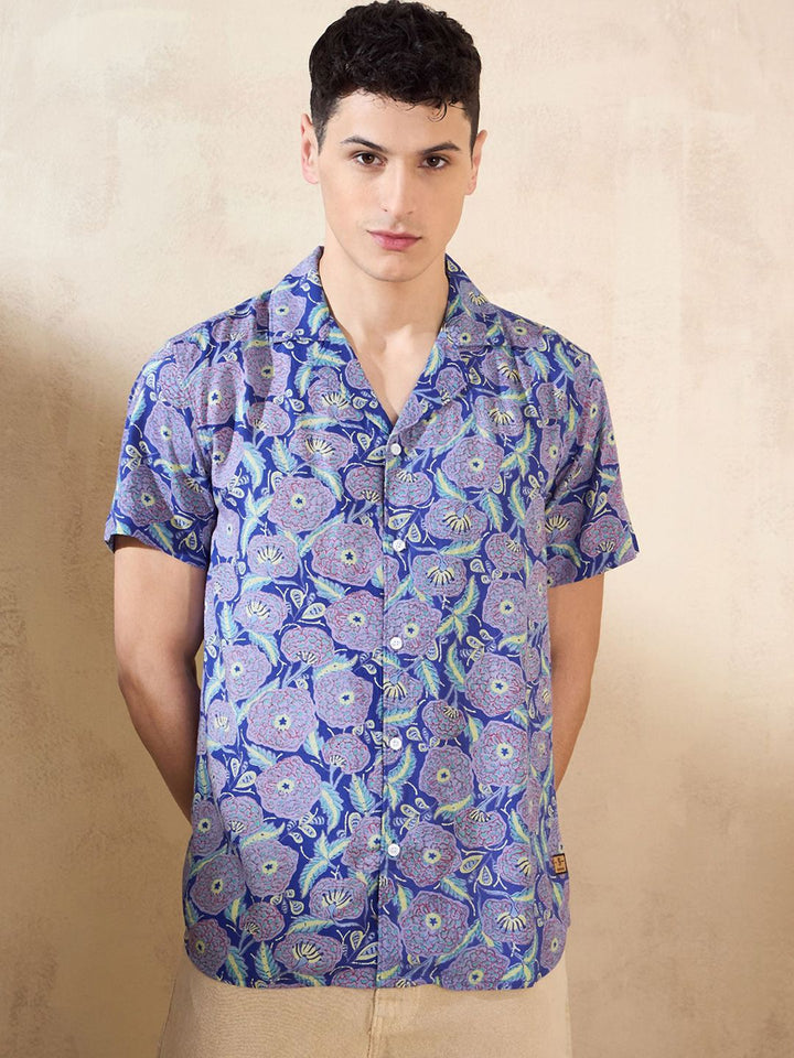 DENNISON Floral Printed Oversized Casual Shirt