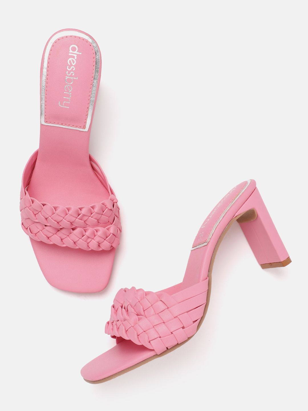 DressBerry Textured Block Heels
