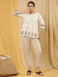 W Ethnic Motifs Printed Cotton Top