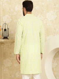 SOJANYA Ethnic Motifs Embroiedred Cotton Straight Kurta