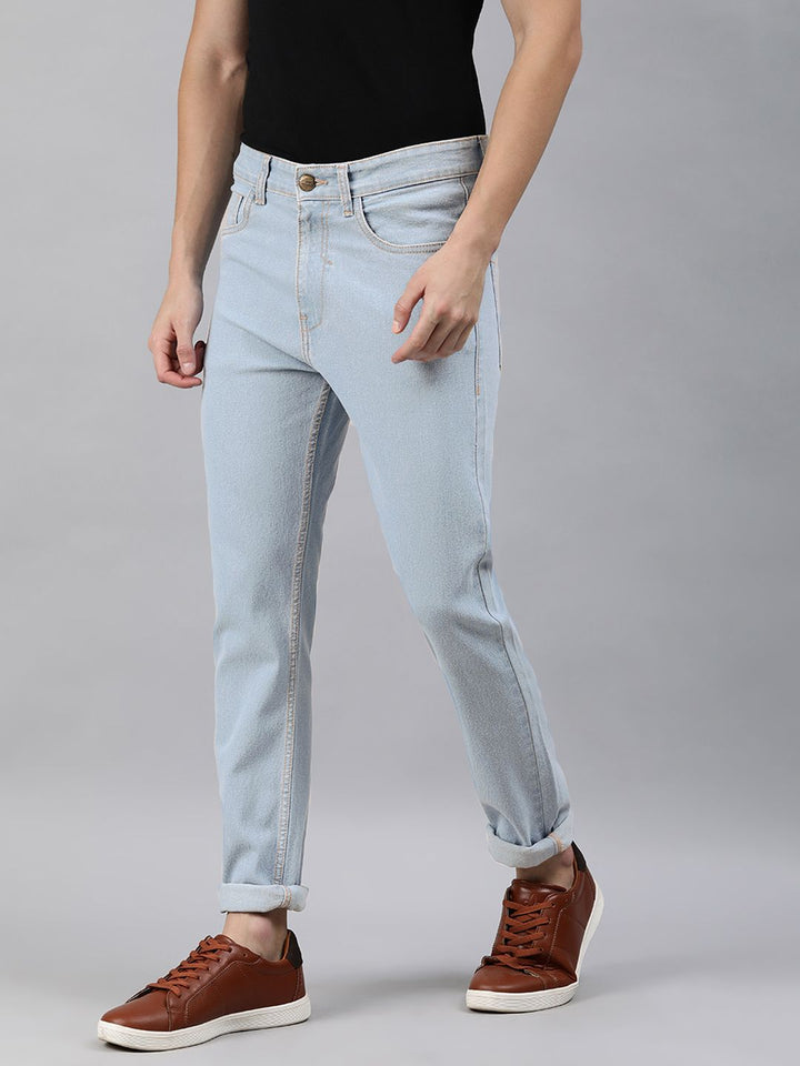 Urbano Fashion Men Blue Slim Fit Mid-Rise Clean Look Stretchable Jeans