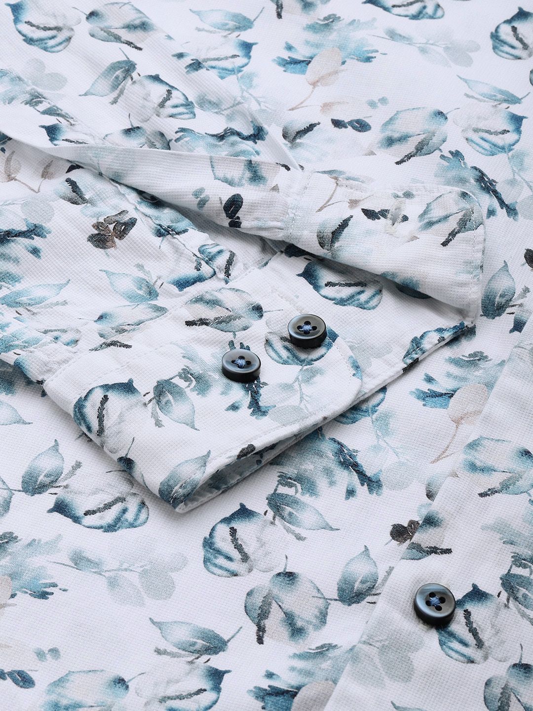 Park Avenue Pure Cotton Slim Fit Floral Printed Shirt