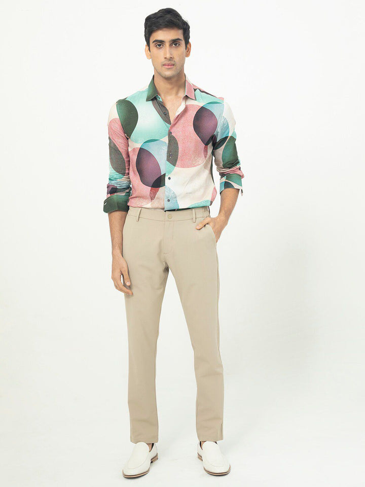RARE RABBIT Men Drent Abstract Printed Slim Fit Shirt