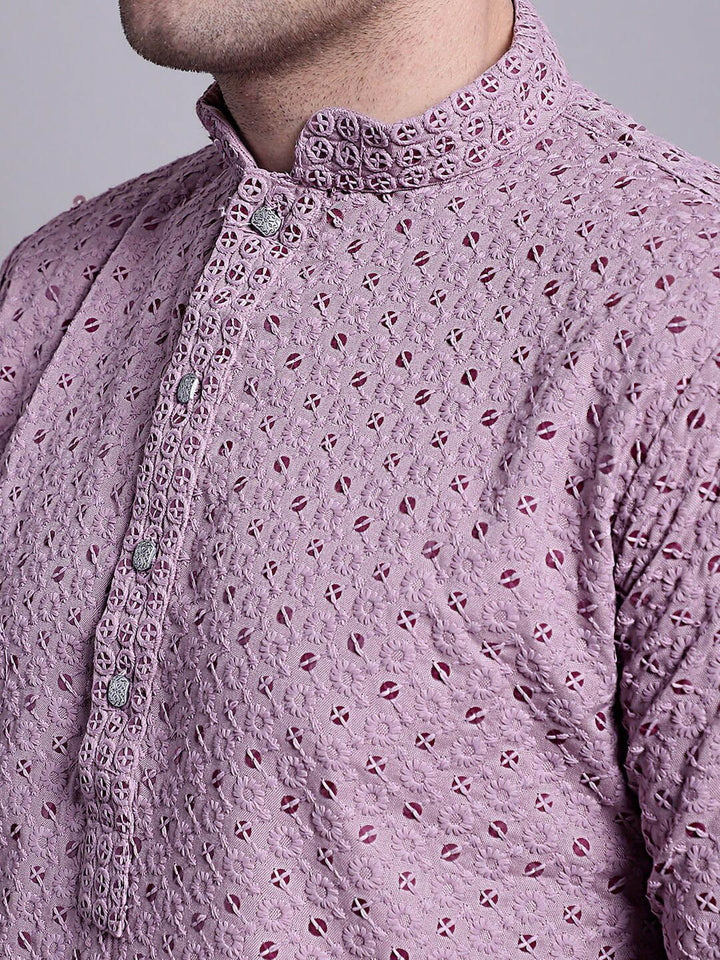 Jompers Embroidered Pure Cotton Kurta with Churidar