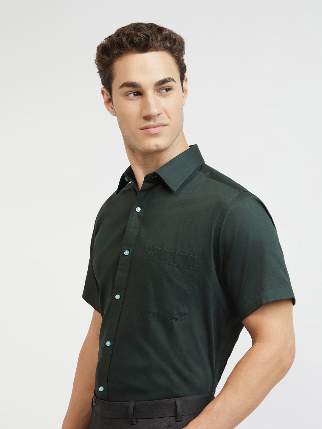 Raymond Pure Cotton Solid Regular Fit Formal Shirt