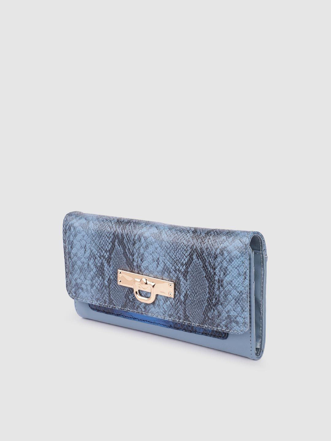 Lino Perros Women Snakeskin Print Three Fold Wallet
