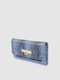 Lino Perros Women Snakeskin Print Three Fold Wallet