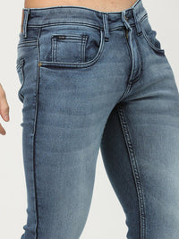 HIGHLANDER Men Blue Tapered Fit Heavy Fade Stretchable Jeans