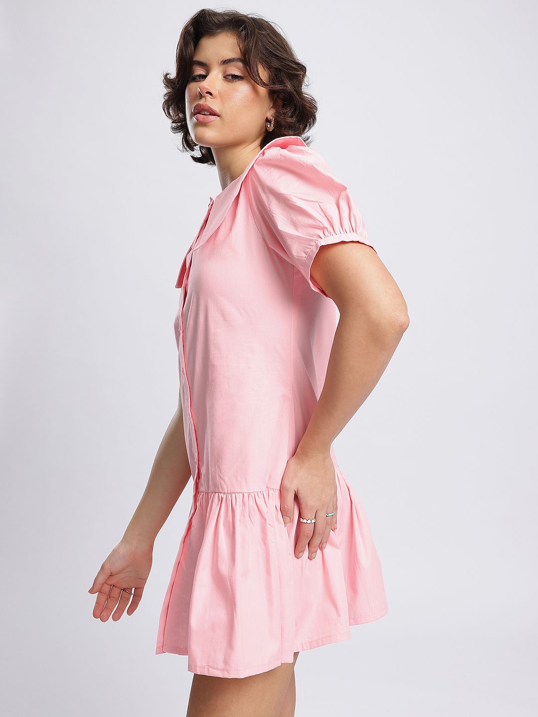 DressBerry Cherry Blossom Charm Drop-Waist Mini Dress