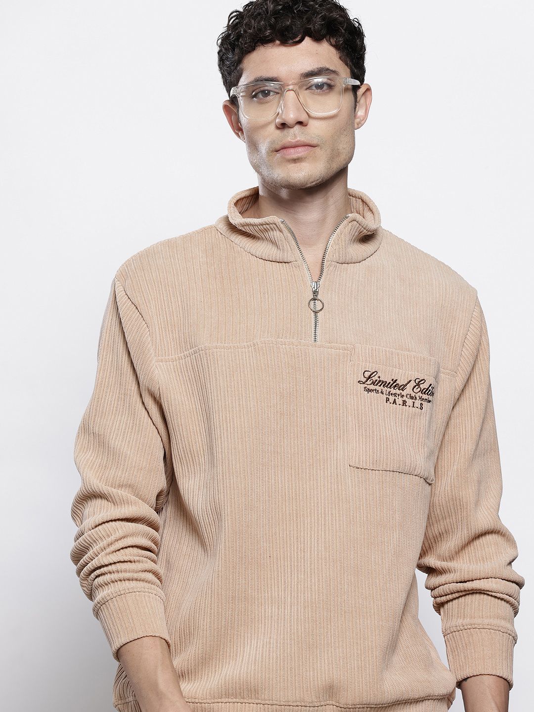 The Indian Garage Co Embroidered Corduroy Sweatshirt