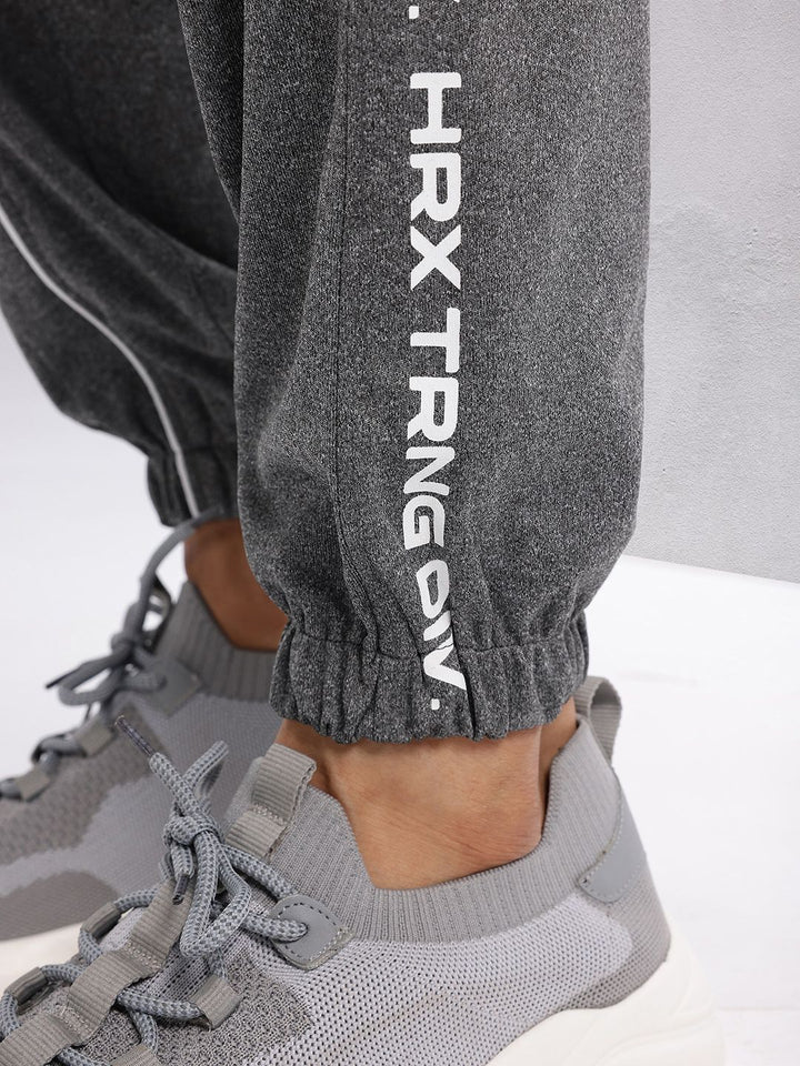 HRX by Hrithik Roshan Men Typography Print Mid-Rise Rapid-Dry Running Joggers