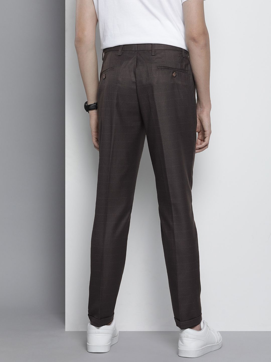 The Indian Garage Co Self Design Regular Fit Chinos Trousers