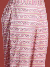 Anouk Ethnic Motifs Printed Pure Cotton Kurta with Trousers & With Dupatta