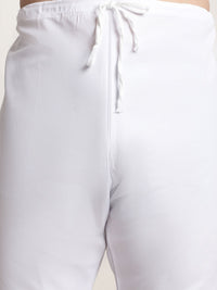 SOJANYA Men Blue & Off-White Woven Design Kurta with Churidar