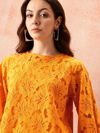 all about you Self Design Puff Sleeve Top