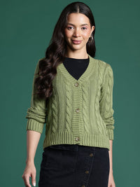 DressBerry Women Cable Knit Cardigan