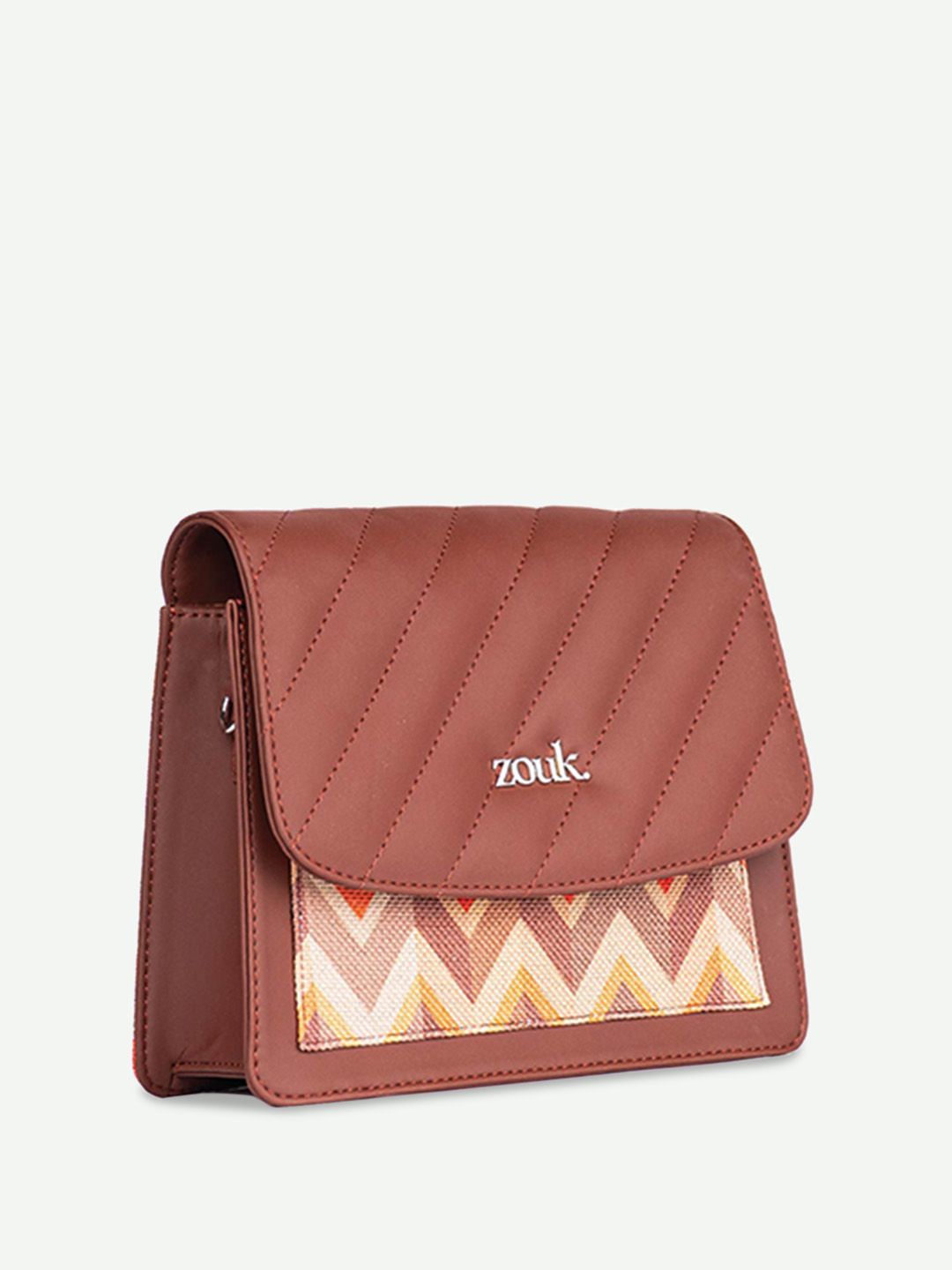 ZOUK Women Stripes Structured Basic Sling Bag