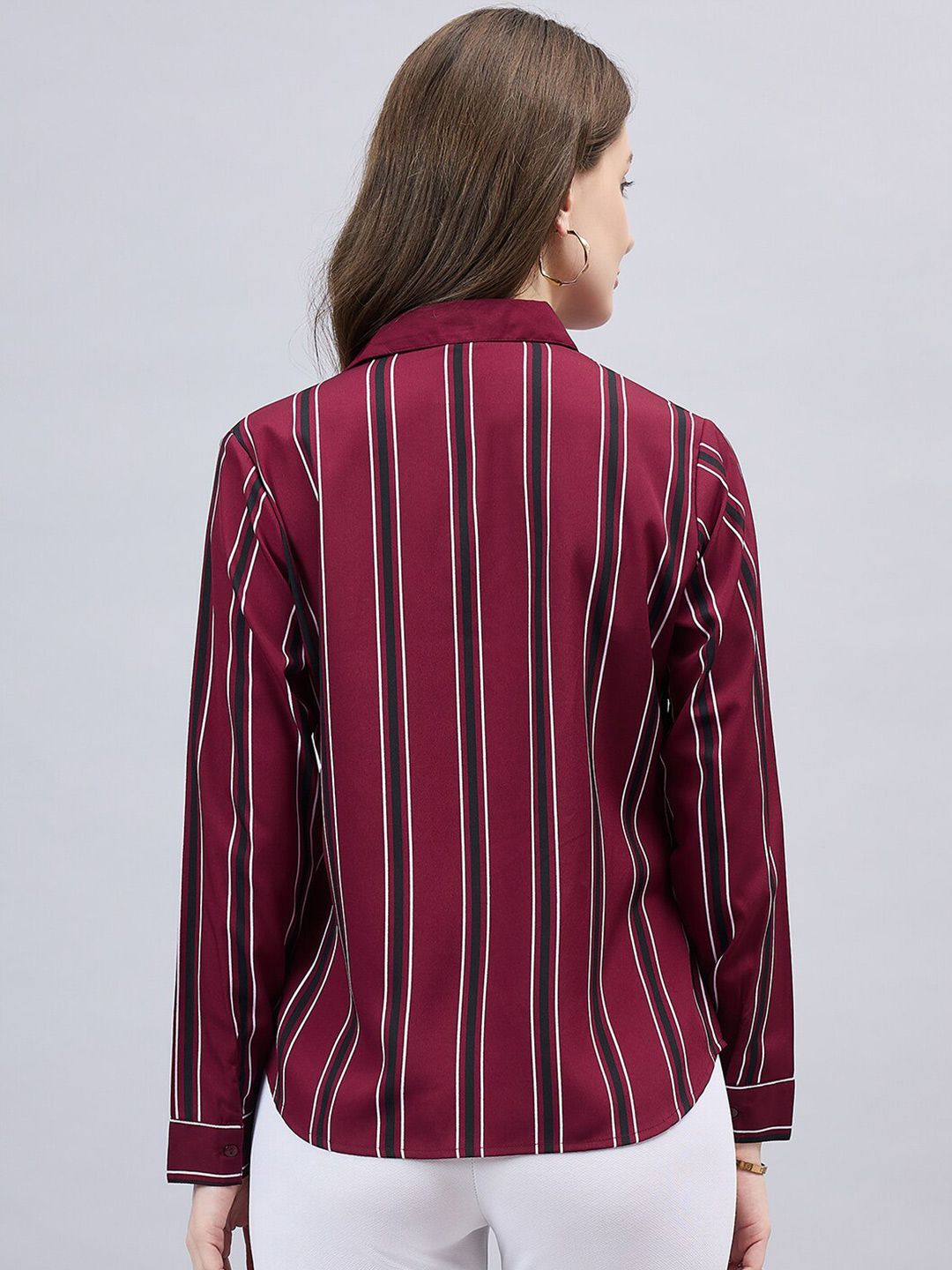 Style Quotient Women Smart Fit Striped Spread Collar Formal Shirt