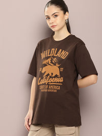 DILLINGER Women Graphic Printed Oversized T-shirt
