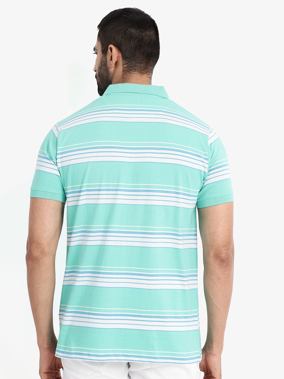 RARE RABBIT Men Rings-4 Slim Fit Solid Polo Collar T-Shirt