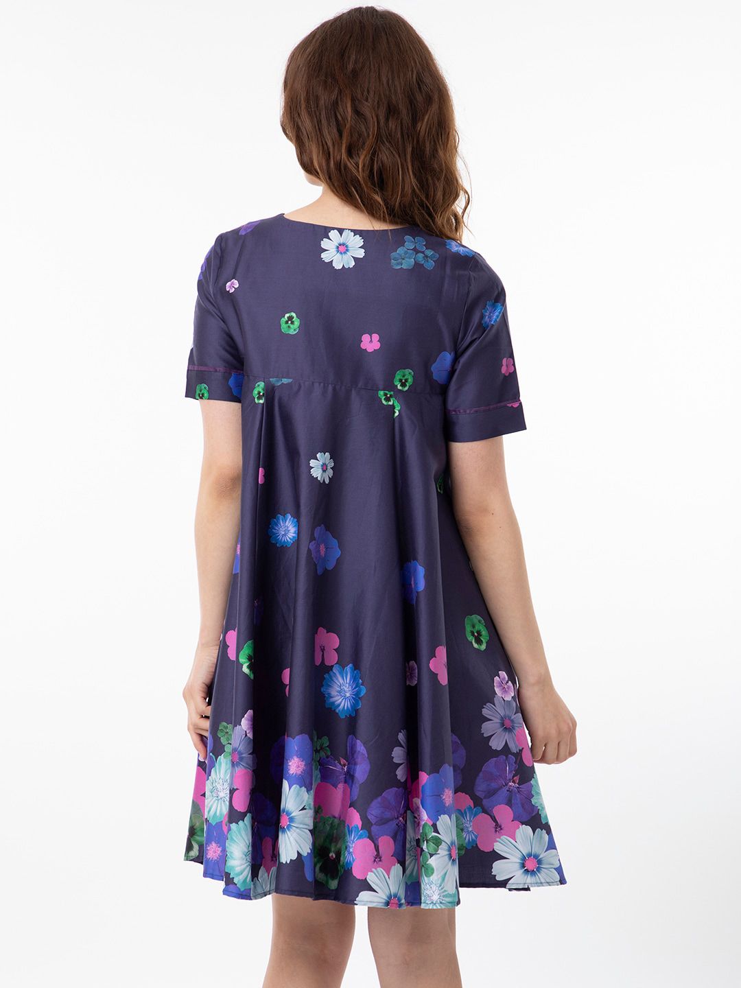 RAREISM Pure Cotton Circular Flare Floral Brunch Dress