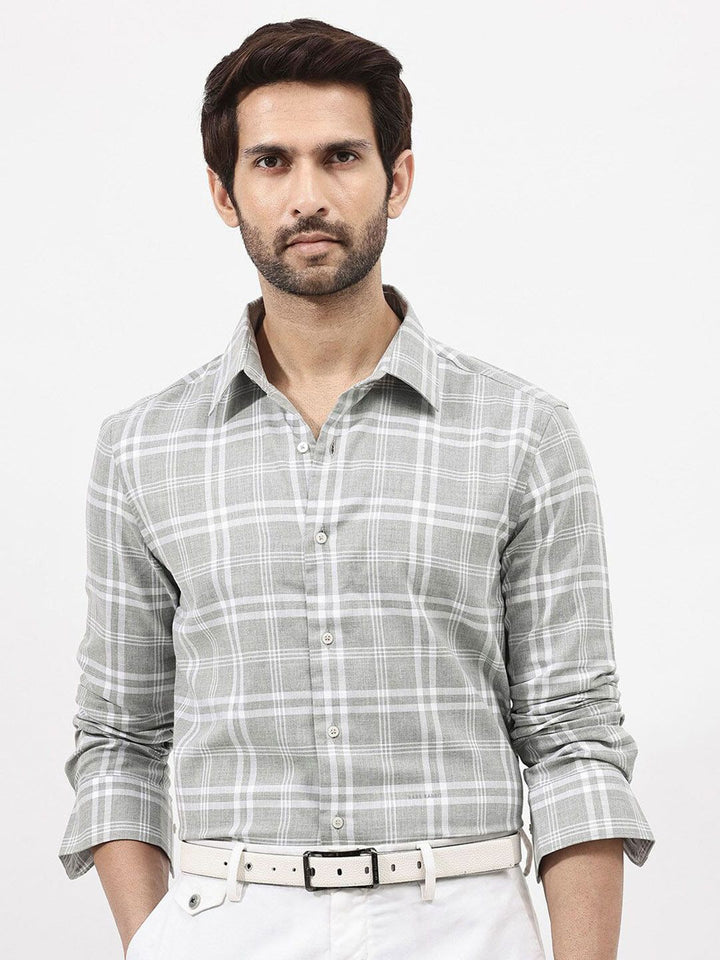 RARE RABBIT Men Milton Regular Fit Tartan Checked Shirt