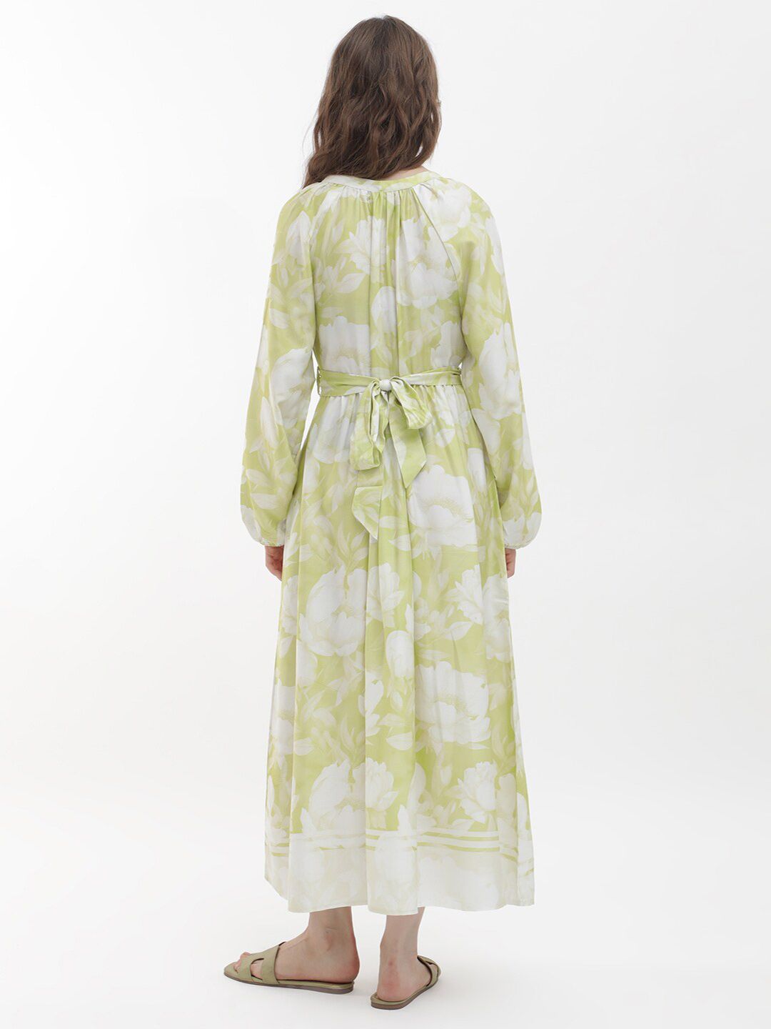 RAREISM Floral Printed Fit & Flare Midi Dress