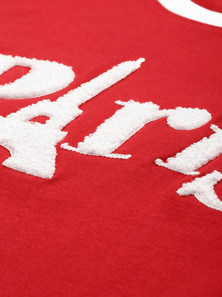 DILLINGER Typography Embroidered Pure Cotton Boxy T-shirt