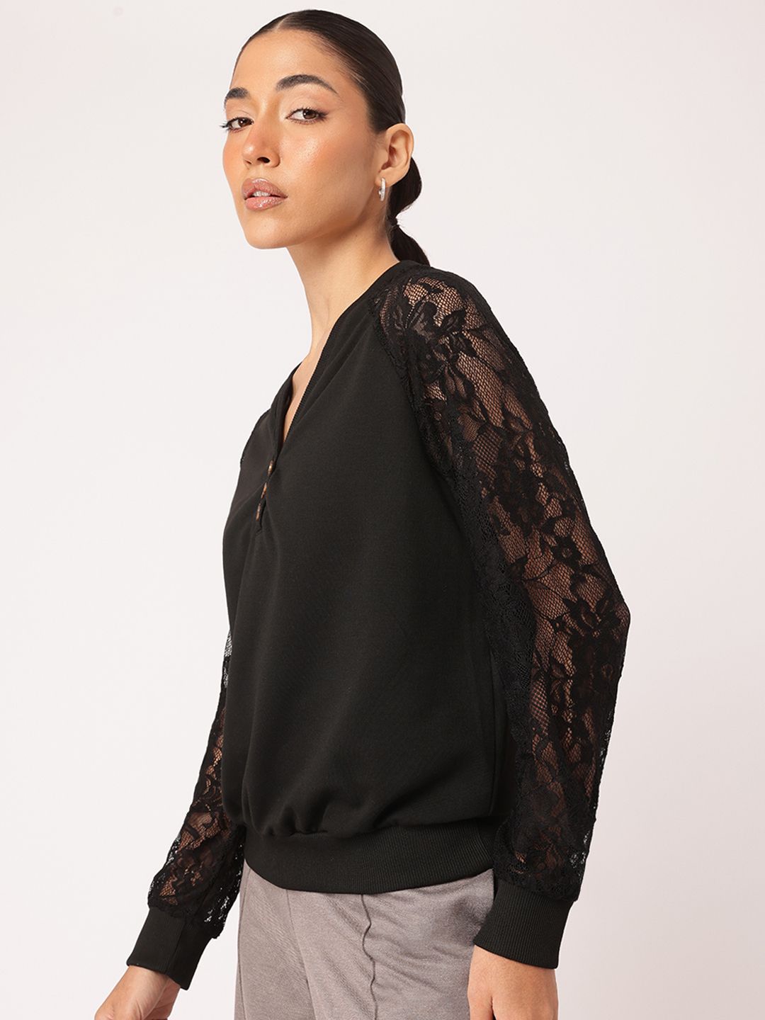 DressBerry K-Chic Lace Trimmed Top