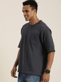 DILLINGER Men Honeycomb Structure Oversized Pocket T-shirt