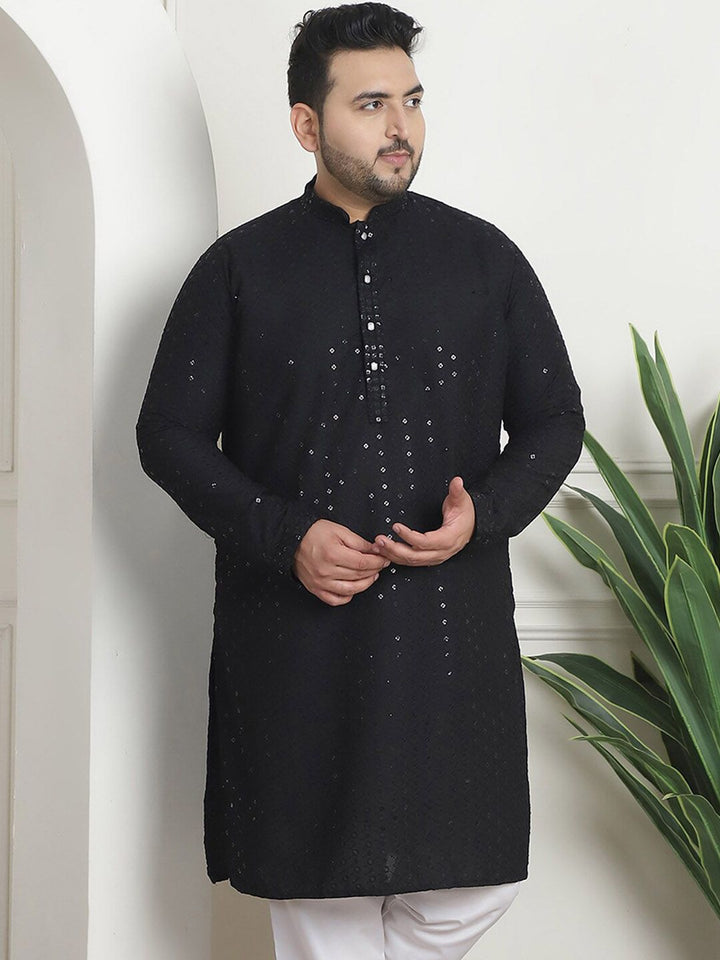 SOJANYA PLUS Kurta Kapas Tulen Berlabuci Dihiasi