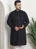 SOJANYA PLUS Kurta Kapas Tulen Berlabuci Dihiasi