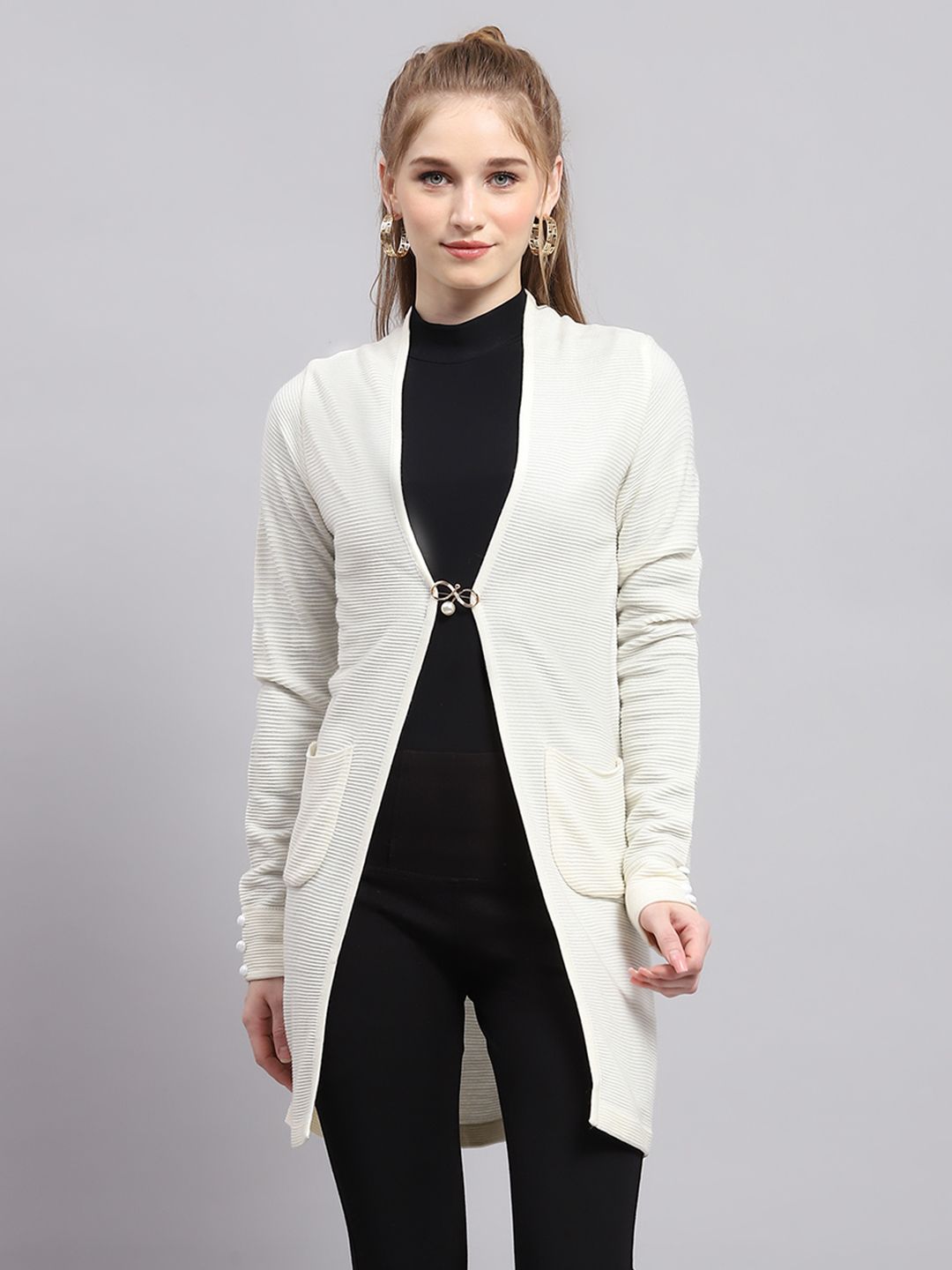 Monte Carlo Self-Striped Longline Cardigan