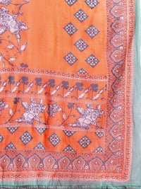 Anouk Floral Printed Pure Cotton Kurta With Trousers & Dupatta