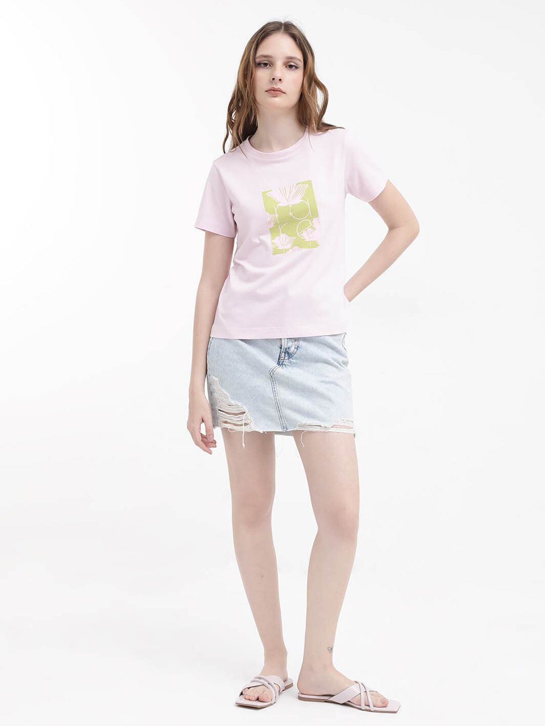 RAREISM Graphic Printed Cotton T-shirt