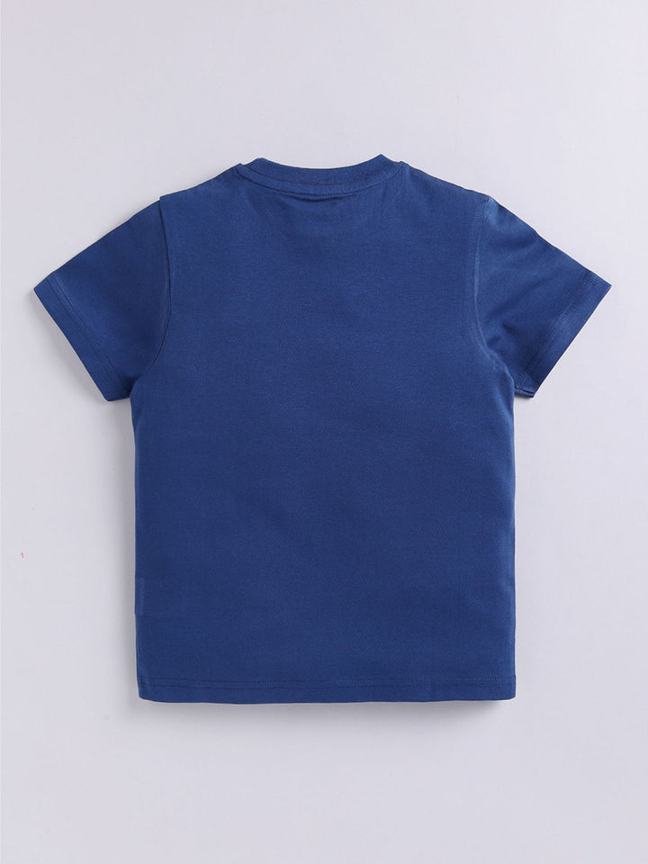 Happy Faces Boys Typography Printed Pure Cotton T-shirt