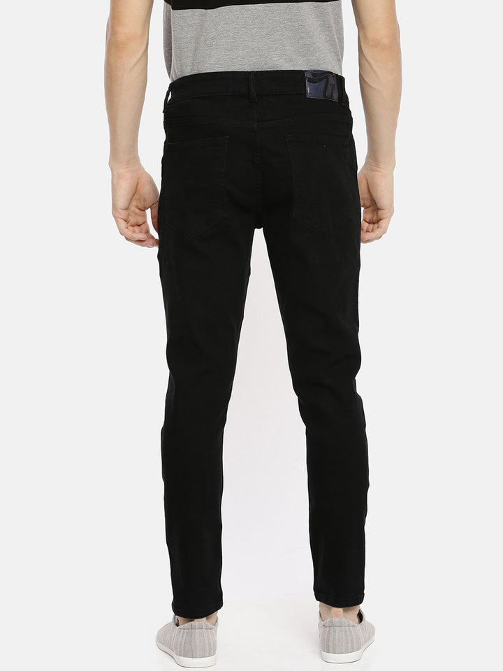 The Indian Garage Co Men Black Slim Fit Mid-Rise Clean Look Jeans